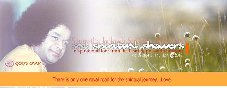 Sai Spiritual Showers: Vol 3, Issue 31 Thu, Jan 12, 2012