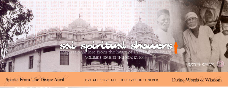 Sai Spiritual Showers:  VOLUME 3  issue 23 thu nov, 17, 2011