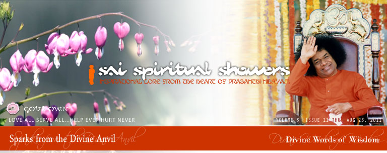 Sai Spiritual Showers: VOLUME 3  issue 11 thu, Aug 25, 2011