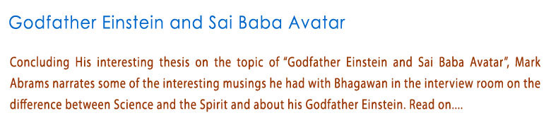 Godfather Einstein and Sai Baba Avatar