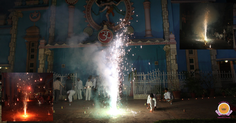 Dazzling Deepavali Twilight in Prasanthi Nilayam