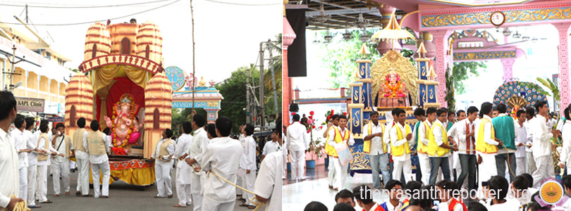 Lord Ganesha Immersed with Festive Gaiety…