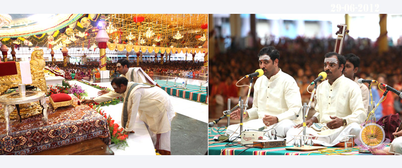 Malladi brothers offer their obeisance on Guru Purnima